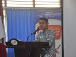 Koordinator Bidang Advokasi dan Penggerakan Informasi (ADPIN) Perwakilan BKKBN Provinsi Bengkulu, Weldi Suisno memberikan sambutan pada acara persiapan melakukan pendataan keluarga di Provinsi Bengkulu tahun 2022.(Foto HB/Idris)