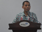 Sub Koordinator Bidang Data dan Informasi Perwakilan BKKBN Bengkulu, Agus Veriansyah Dalimunthe saat memberikan sambutan pada sebuah acara di kantot BKKBN Provinsi Bengkulu.(Foto HB/Idris)