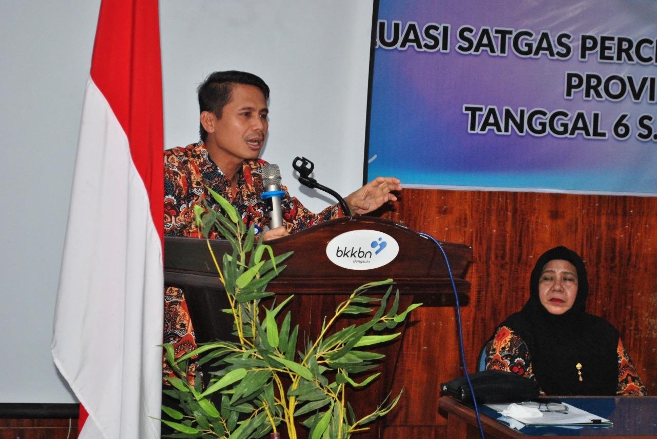 Rapat koordinasi Satgas Percepatan Penurunan Stunting (P2S) di Provinsi Bengkulu, berlangsung di kantor Perwakilan BKKBN Bengkulu.(Foto HB/Idris)