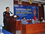 Ketua GenRe Bengkulu,Alzaidane Widad Taufik memberikan sambutan pada acara Rakerda Genre Tahun 2022 di Kantor BKKBN Provinsi Bengkulu. Rakerda ini dihadiri anggota Komisi IX DPR-RI, Elva Hartati dan Kepala BKKBN setempat, Rusman Effenfi.(Foto HB/Idris)