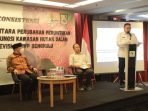Gubernur Bengkulu, Rohidin Mersyah Rapat Uji Konsistensi Penelitian Terpadu Perubahan Peruntukan, dan Perubahan Fungsi Kawasan Hutan dalam rangka Peninjauan Kembali RTRW Provinsi Bengkulu.(Foto/Ist)