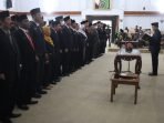 Sekda Lantik Pejabat Fungsional Pemprov Sekda Provinsi Bengkulu, Hamka Sabri melantik 277 pejabat fungsional tertentu di lingkup Pemprov Bengkulu.(Foto/Ist)