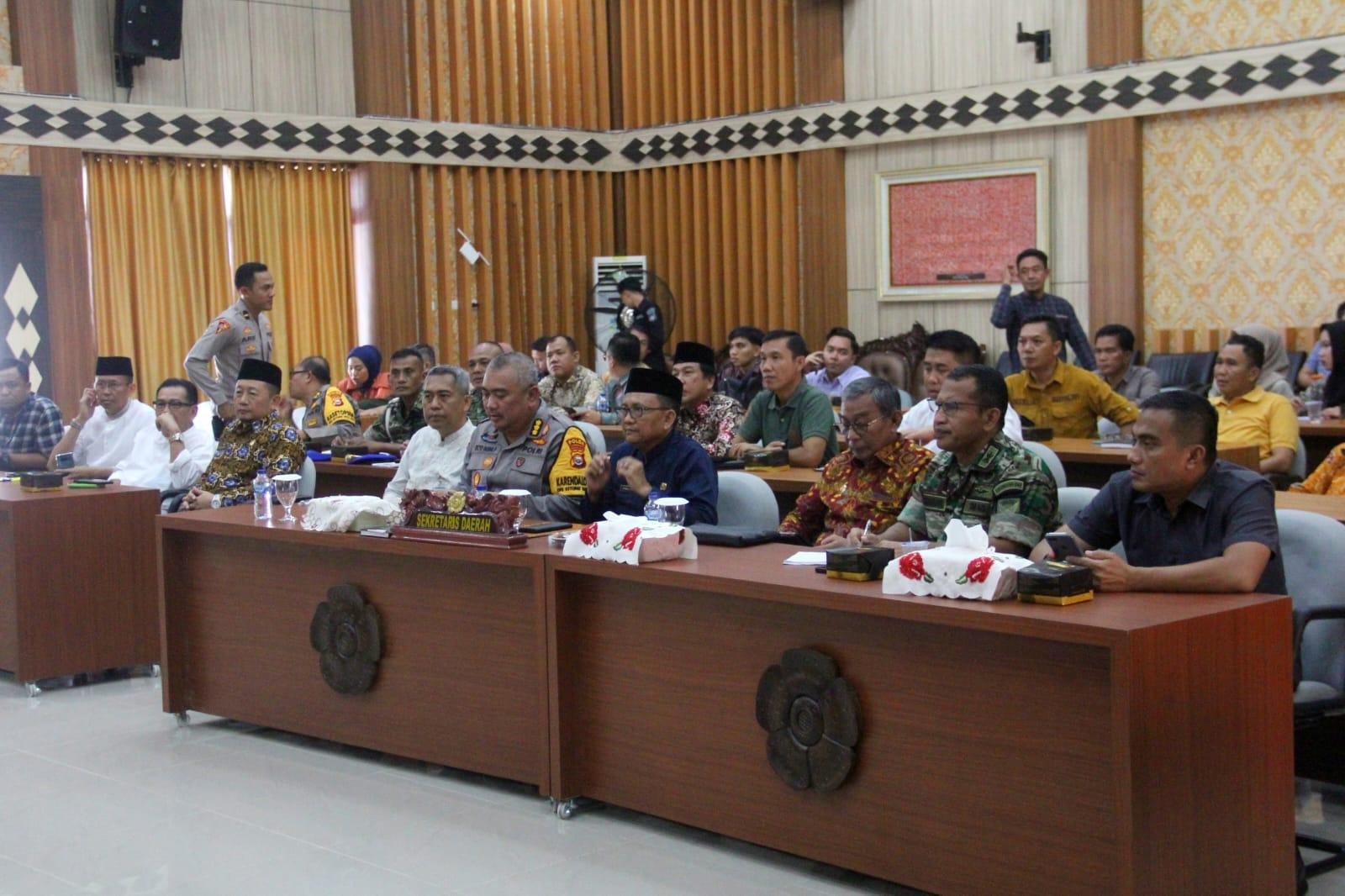 Pemprov Bengkulu dan instansi terkait menggelar rapat persiapan rencana kunjungan kerja Wakil Presiden Ma'ruf Amin ke Provinsi Bengkulu, awal Mei 2023 mendatang.(Foto/Ist)