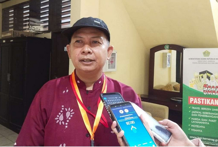 Masyhuri Kasi Haji Bengkulu Kepala Seksi (Kasi) Akomodasi Transportasi Kelengkapan Haji Bidang Penyelenggara Haji dan Umrah, Kanwil Kemenag Provinsi Bengkulu, Masyhuri.(Foto/RRI)