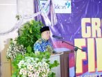 Wabup Seluma, Gusdianto Wakil Bupati Seluma, Gustianto memberikan sambutan pada acara Gran Final Pemilihan GenRE Kabupaten Seluma, Bengkulu pada tahun 2023.(Foto HB/Idris)