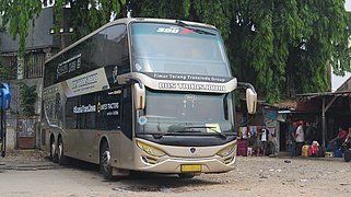 Bus AKAP milik salah satu PO di Bengkulu siap melayani angkutan mudik lebaran 2024 tujuan kota di Sumatera dan Pulau Jawa.(Foto/Ist)