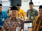 LKDP 2023 Daring Gubernur Bengkulu, Rohidin Mersyah didampingi beberapa kepala OPD dilingkup Pemprov Bengkulu melaporkan LKPD tahun 2023 kepada BPK setempat secara daring.(Foto/Pemprov Bengkulu)