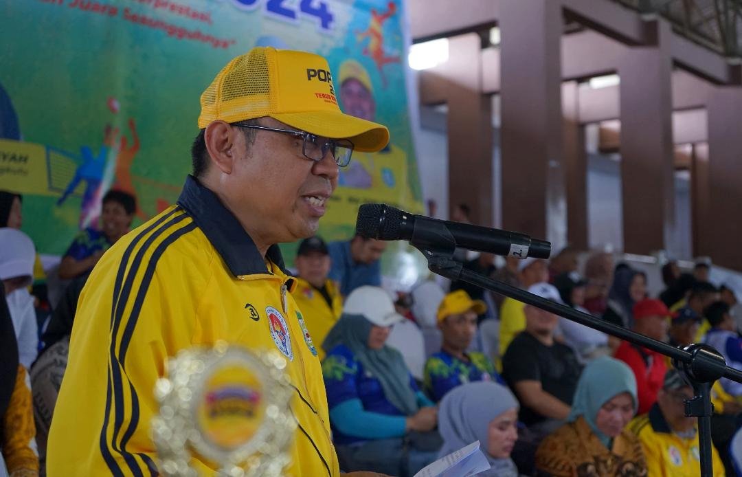 Asisten I Pemprov Bengkulu, Khairil Anwar menutup Popda Tingkat Provinsi Bengkulu tahun 2024.(Foto/Pemprov Bengkulu)