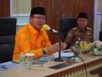 Gubernur Bengkulu Rohidin Mersyah didampingi Asisten II Raden Ahmad Deni memimpin rapat koordinasi persiapan pelaksanaan Festival Tabut 2024.(Foto/Pemprov Bengkulu)