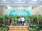 Gubernur Bengkulu, Rohidin Mersyah menghadiri pelantikan Pengurus Wilayah (PW) Muslimat NU Bengkulu masa bakti 2024-2029, di Balai Semarak Bengkulu, Sabtu tanggal 20 Juli 2024.(Foto : Humas Pemprov Bengkulu)