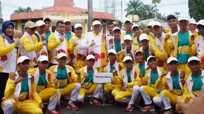 Atlet Sepak Bola Bengkulu Atlet Sepakbola Bengkulu siap berprestasi di PON XXI Aceh-Sumut, Sabtu 3 Agustus 2024.(Foto : Teropong Publik.co.id)