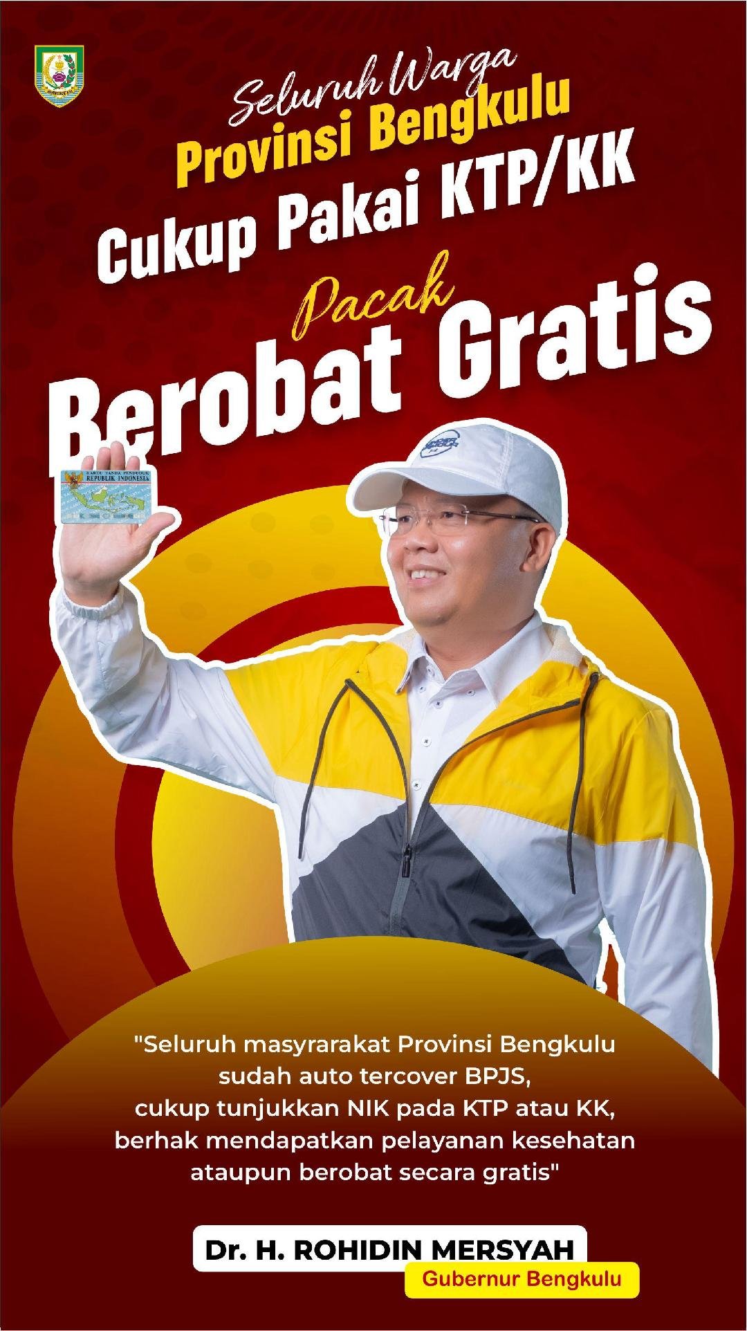 Warga Bengkulu cukup tunjukan KTP dan KK bisa dilayani berobat gratis.(Foto-Istimewah)