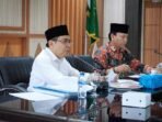 Rapat Pelantikan DPRD Kaur Asisten I Pemprov Bengkulu, Khairil Anwar pimpin rapat persiapan pelantikan anggota DPRD Kaupaten Kaur hasil pileg 2024 lalu, bertempat di kantor Gubernur Bengkulu, Kamis 15 Agustus 2024.(Foto-Humas Pemprov Bengkulu)