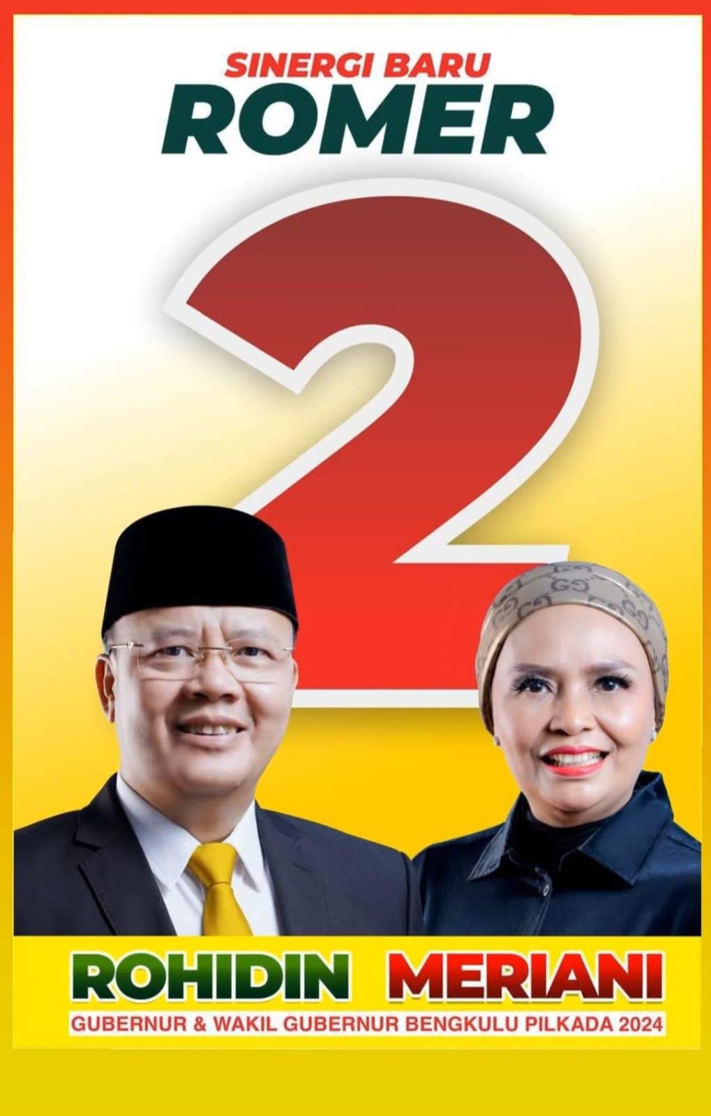 Paslon Gubwnrur-Wagub Bengkulu, Romer.(Foto-Dokumen)