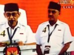 Paslon calon wali kota dan wawali Bengkulu, Beny suharto-Aprizal saat mengikuti debat pilwakot Bengkulu, Jumat 8 November 2024.(Foto-Harapanbaru newa-Usmin)