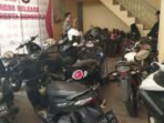 Sejumlah sepada motor barang bukti hasil curanmar di Kota Bengkulu diamankan di Mapolresta Bengkulu pada bulan Oktober 2024 lalu.(Foto-RRI Bengkulu)