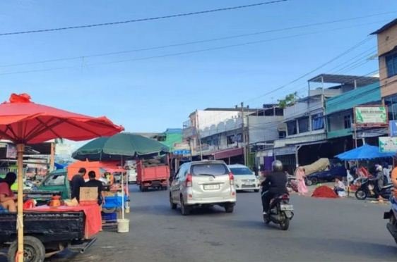 Kawasan Pasar Panorama Kawasan Jalan Semangka, Kota Bengkulu.(Foto-Istimewa)