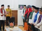 Dikukuhkan Bonjing Limo Pj Sekdaprov Bengkulu, Haryadi kukuhkan pengurus organisasi masyarakat Bonjong Lima di Balai Raya Semarak Bengkulu, Sabtu 18 Agustus 2025.(Foto-Istimewa)