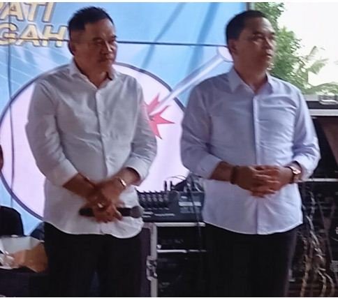 Bupati Benteng Dilantik Pasangan Bupati-Wabup Bengkulu Tengah, Rachmat Riyanto-Tarmizi bersama kepala daerah lainnya hasil pilkada 2024 lalu, dilantik Presiden Prabowo Subianto di Jakarta pada 20 Februari 2025.(Foto HB-Usmin)