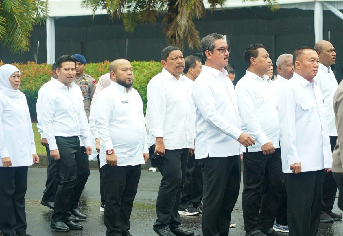 Gubernur dan Wagub Bengkulu terpilih Helmi Hasan-Mian ikuti gladi bersih persiapan pelantikan kepala daerah di Istana Negara, Jakarta, 20 Februari 2025.(Foto-MC Bengkulu)