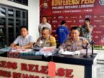 Kapolres Rejang Lebong, AKBP Eko Budiman Kapolres Rejang Lebong, AKBP Eko Budiman memberikan keterangan pers atas keberhasilan menangkap mantan Kades Air Kati tersangka dugaan korupsi dana desa (DD) tahum 2023.(Foto-Istimewa)