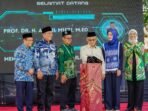 Menteri Pendidikan Dasar dan Menegah RI, Abdul Mu'ti melonching Sekolah Unggulang Muhammadiyah di Kota Bengkulu, Kamis 27 Februari 2025.(Foto-MC Bengkulu)