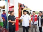 Wagub Bengkulu, Mian sidak SPBU di Kota Bengkulu sebagai upaya antisipasi terjadi kelangkaan BBM jelang Idulfitri 1446 Hijriyah di Bengkulu.(Foto-MC Bengkulu)