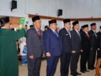 Sebanyak orang pejabat eslon II Pemprov Bengkulu dilantik dan diambil sumpah, di gedung GSG komplek Kantor Gubernur Bengkulu, Selasa 29 April 2025, di kantor GUbernur.(Foto MC Bengkulu)