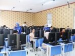 Pelaksanaan UTBK-SNBT di Universitas Bengkulu (Unib) hari pertama, Senin (23/4/2025) berjalan lancar, aman dan tertib serta tanpa terjadi kecurangan.(Foto/Humas Unib)