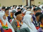 CJH Kloter Lima Bengkulu Sebanyak 368 calon jemaah haji (CJH) Bengkulu kloter lima asal Bengkulu Utara dan Mukomuko diberangkatkan menuju Embarkasi Padang, Sumbar, Sabtu 10 Mei 2025.(Foto/Ist)