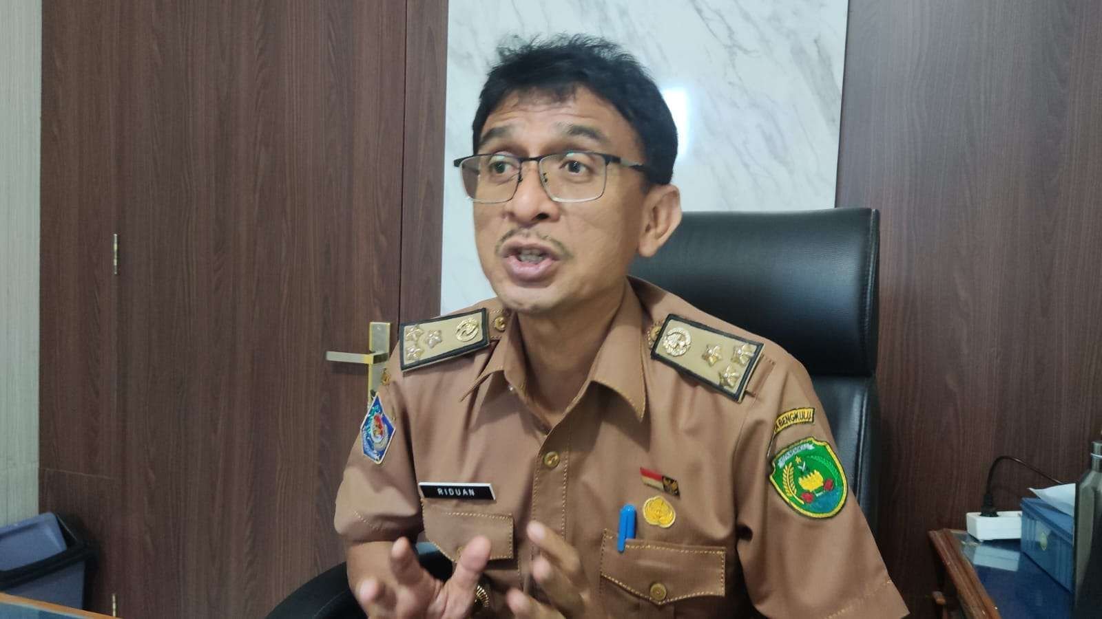 Kepala Dinas Lingkungan Hidup Kota Bengkulu,Riduan.(Foto/Ist)