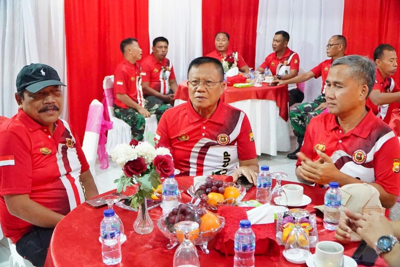Kejurda Taekwondo Kapolda Cup Wagub Bengkulu, Mian, Ketua DPRD Bengkulu,Sumardi dan Kapolda Bengkulu, Irjen Pol Mardiyono saat menghadiri acara pembukaan Kejurda Taekwondo Kapolda Cup tahun 2025.(Foto/Ist)