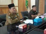 Plt Sekda Bengkulu, Herwan Antoni didampingi pejabat pejabat dari Kejati Bengkulu menggelar rapat untuk pengadaan lahan lokasi pembangunan Rumah Sakit Adhyaksa di Bengkulu.(Foto/Ist)
