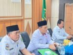 Sekda Herean Antoni Rapat tanam Jagung Nasionak Penjabat Sekdaprov Bengkulu, Herwan Antoni (tengah) didampingi Pj Sekda Bengkulu Tengah, Hendri Dunan pimpin rapat matang persiapan gerakan penanaman jagung nasional di Talang Aking, Kecamatan Talang Empat, Benteng.(Foto/Ist)