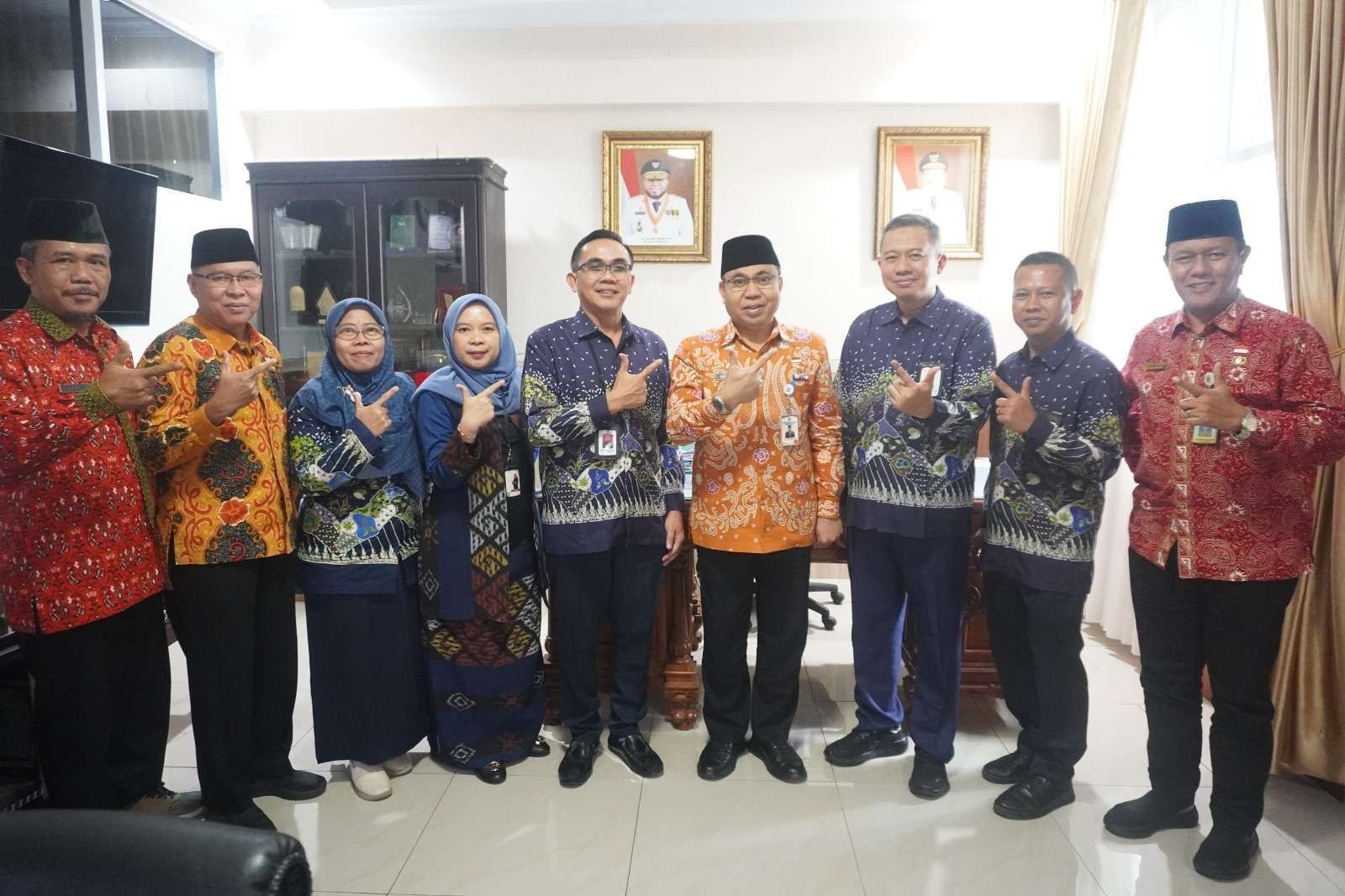 Audensu BPOM Bengkulu BPOM Bengkulu melakukan audensi dengan Asisten I Pemprov Bengkulu, Kepala Dinkes dan Kepala Disperindag Bengkulu terkait pembentukan Tim Terpada Pengawasan Obat dan Makanan di daerah ini.(Foto/Ist)