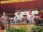 Bursa Efek Benfgkulu Perlindungan Investor Bursa Efek Indonesia Cabang Bengkulu menggelar sosialisasi mekanisme perlindungan investor dengan menampilkan tiga nara sumber dari Jakarta. Acara ini berlangsung di Bengkulu, Rabu 8 Oktober 2025.(Foto HB/Usmin)