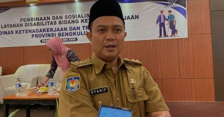 Kepala Disnakertrans Bengkulu, Syarifudin Kepala Disnakertrans Provinsi Bengkulu, Syarifudin.(Foto/Dok)