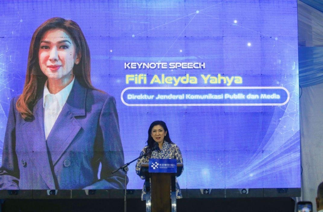 Direktur Jenderal Komunikasi Publik dan Media (Dirjen KPM) Kementerian Komunikasi dan Digital (Kemkomdigi), Fifi Aleyda Yahya.(Foto/Humas Kekomdigi)