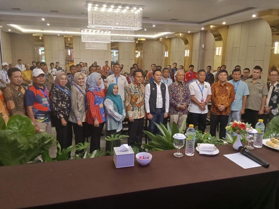KONI Provinsi Bengkulu menggelar Warkshop Management Organisasi Keolahragaan dalam rangka mencapai target masuk peringkat 25 besar PON tahun 2028 di Provinsi NTT dan NTB.(Foto HB/Usmin)