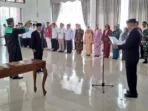 Bupati Rachmat Riyanto melantik Tomi Marisi sebagai Sekda Definitif Kabupaten Bengkulu Tengah, Rabu 21 Januari 2026.(Foto/Ist)