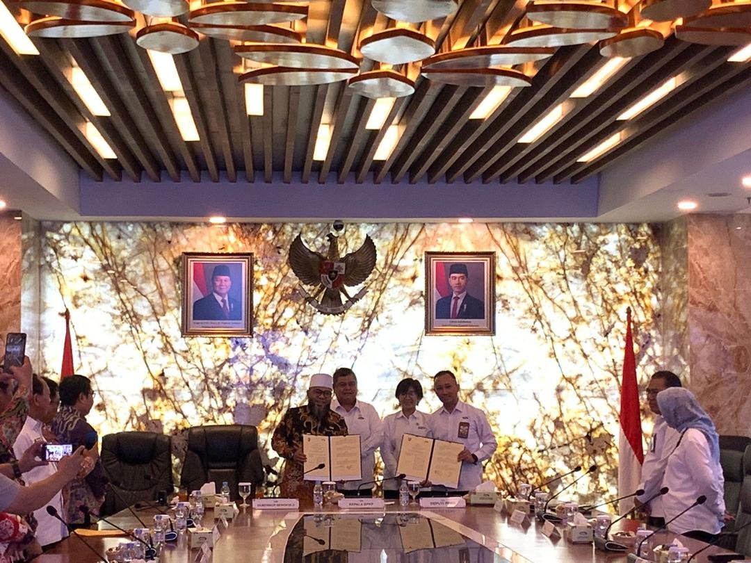 Hr;lmi Hadan dan BPKP Gubernur Bengkulu, Helmi Hasan melakukan kerja sama dengan BPKP Pusat untuk memperkuat tata kelola keuangan daerah agar tepat sasaran.(Foto/Ist)