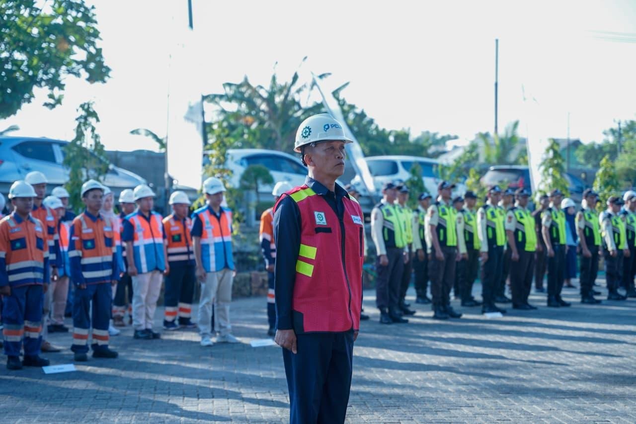Upacara Peringatan Bulan Keselamatan dan Kesehatan Kerja (K3) Nasional Tahun 2026 dilaksanakan di halaman Kantor PT Pelindo Cabang Bengkulu, Selasa 27 Januari 2026.(Foto/Ist)
