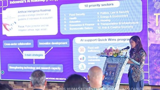 Menteri Komunikasi dan Digital Meutya Hafid saat menghadiri sebuah acara beberapa waktu lalu.(Foto/Humas Kemkomdigi)