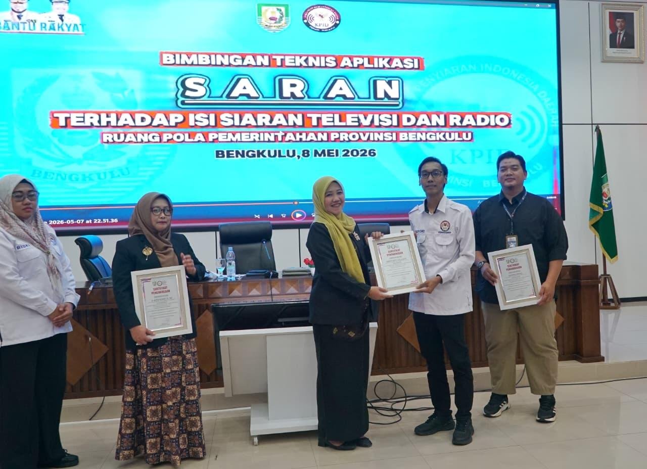 Komisi Penyiaran Indonesia Daerah (KPID) Bengkulu meluncirkan aplikasi SARAN guna mengawasi penyiaran digital televisi dan radio di wilayah ini.(Foto/Ist)