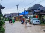 Banjir bandang kembali mslanda Kabupaten Lebong, Bengkulu menyebabkan ratusan rumah warga terendam di sejumlah kelurahan dan desa di beberapa kecamatan dalam waliyah tersebut.(Foto/Ist)