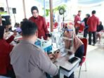 Kepolisian Daerah (Polda) Jawa Timur menggelar bakti sosial dan bakti kesehatan dihadiri ribuan warga Nganjuk.(Foto/Ist)