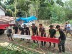 Kerangka jembatan gantung Perintis Garuda sudah sampai di lokasi sehingga pemasangan badan jembatan segera dilaksanakan, sehingga jembatan ini dapat dimanfaatkan masyarakat untuk memperlancar aktivitas sehari-hari.(Foto/Ist)