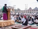 Pelaksanaan salat IdulAdha 1447 Hijriah di Masjid Raya Baitul Izzah, Kota Bengkulu berlangsung hidmat.(Foto/MC Bengkulu)