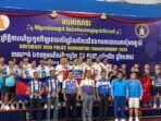 Tim Bulutangkis Polri berhasil meraih 4 medali emas dan 2 perak di SEA Police Badminton Championship di Kamboja.(Foto/Ist)