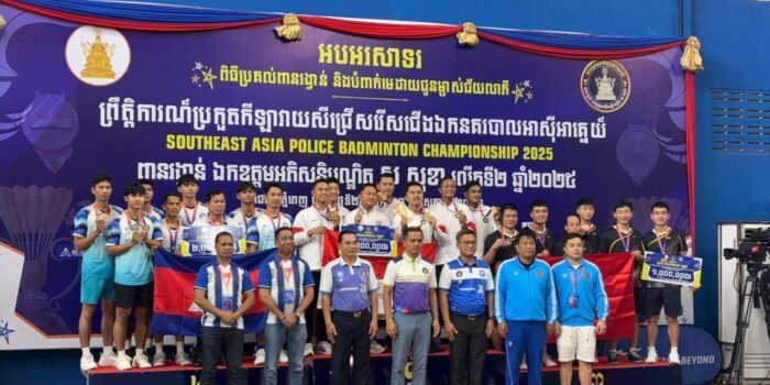 Tim Bulutangkis Polri berhasil meraih 4 medali emas dan 2 perak di SEA Police Badminton Championship di Kamboja.(Foto/Ist)